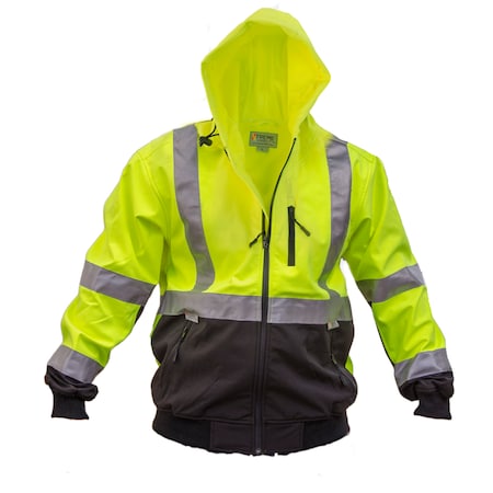 Bon Tool Bon 34-202 Hi Vis Zipped Hooded Jacket, XL 34-202